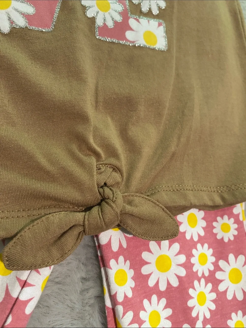 Kids Daisy Tunic & Pink Daisy Leggings  Summer Outfit